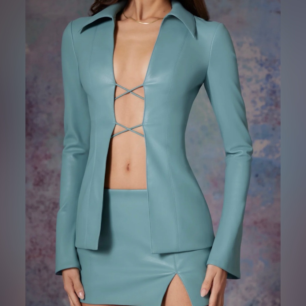 Oh Polly Teal Two-Piece Set - Picture 3 of 7